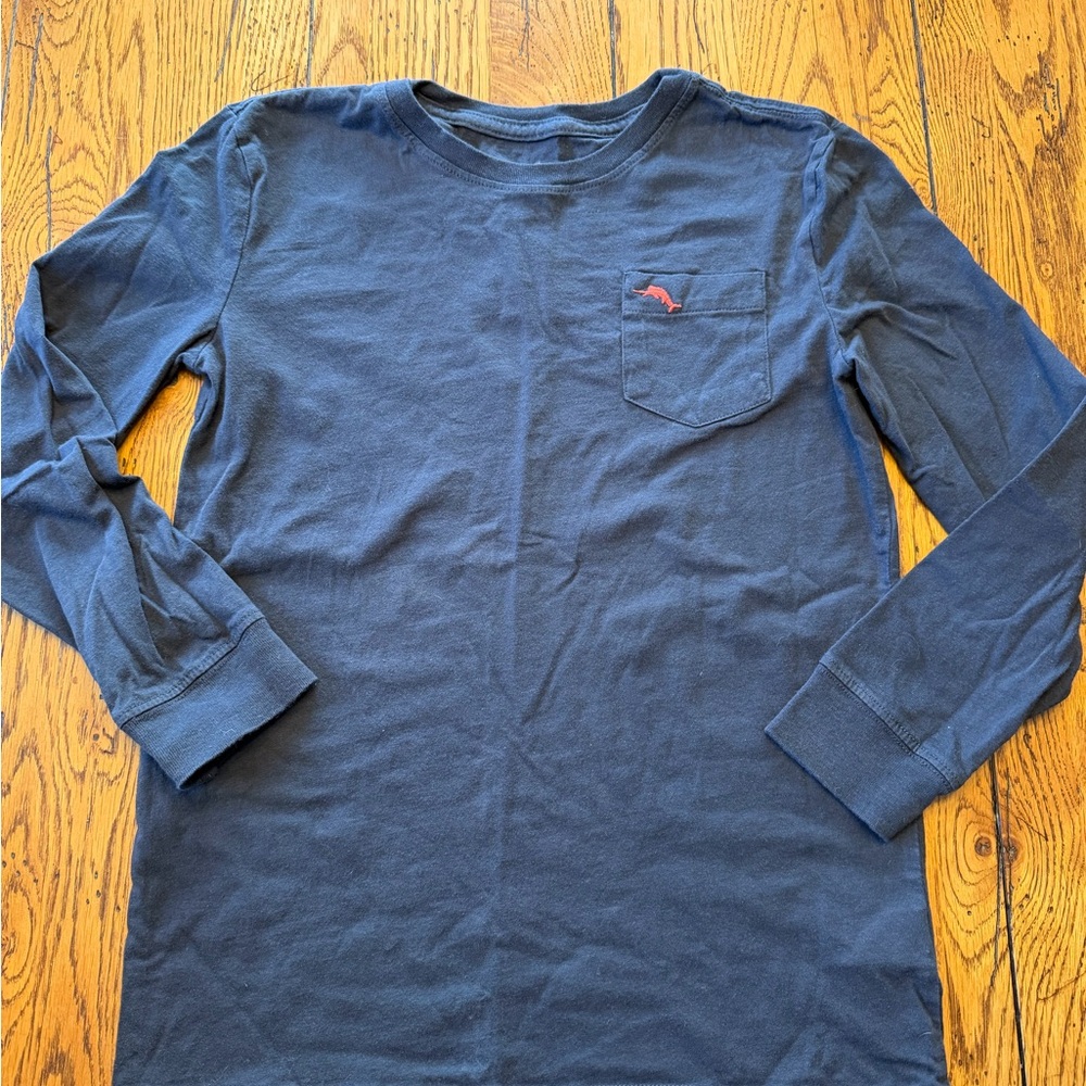 Tommy Bahama kids Blue Long Sleeve Tee with Red Logo